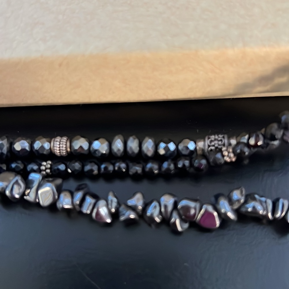 Silpada three strand onyx and silver necklace - Picture 3 of 3